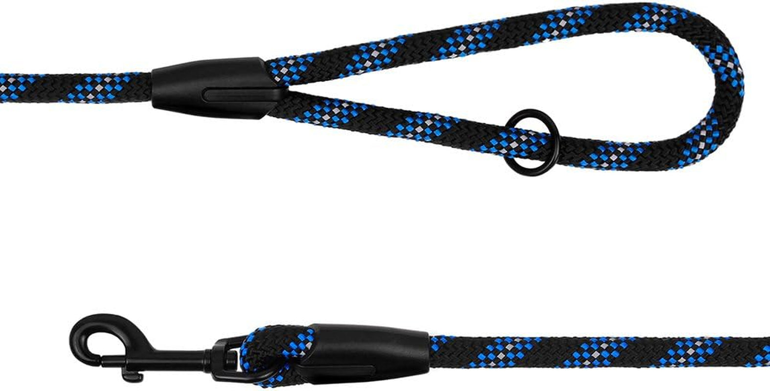 Rope Pro Training Dog Collar Braided No Pull Quick Release round Lead Collars for Dogs Small Medium Large Puppy (6 FT Leash L/XL, Blue)